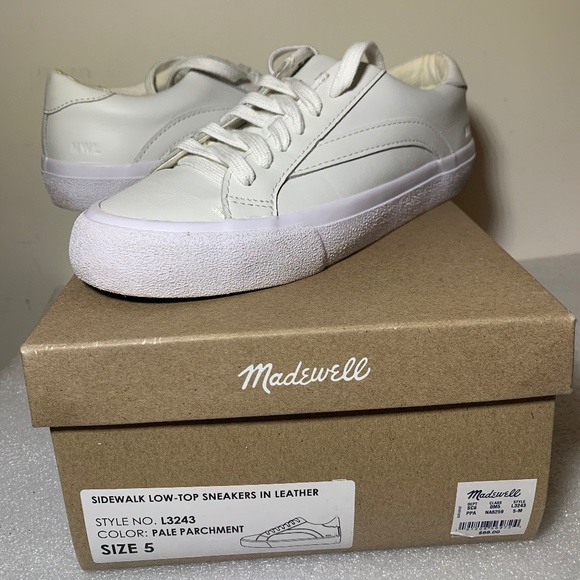 Madewell Shoes - Madewell Sidewalk Low-Top Sneakers in Leather